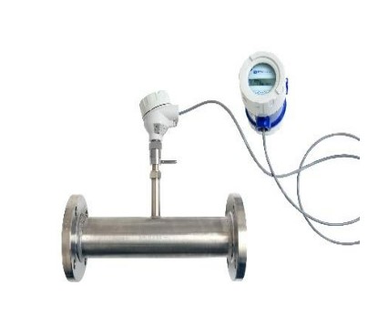 Fox Thermal remote inline-style flow meter with separate electronics enclosure and flow body